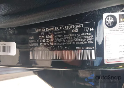 2015 Mercedes-Benz E 350 4Matic from USA, damaged, VIN WDDHF8JBXFB119967